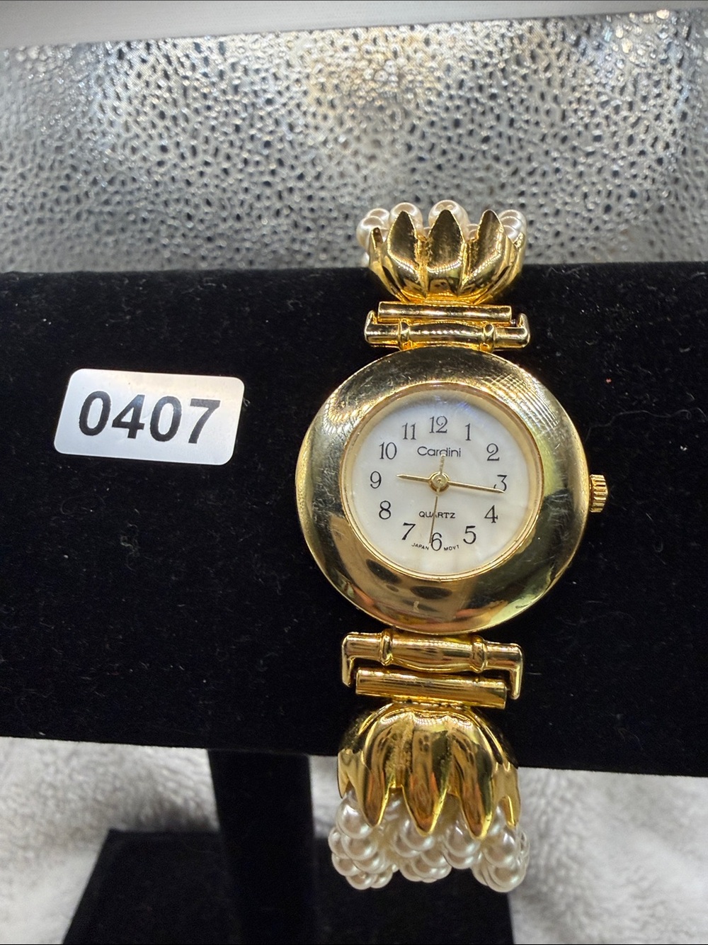 Gold-Tone Pearl Accent Women's Watch by Cabrini